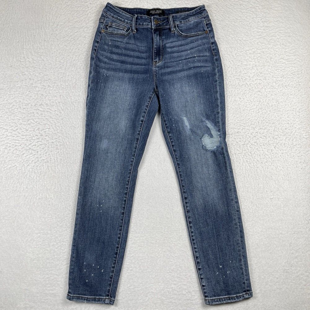 Judy Blue Jeans Womens 29 Blue Denim Stretch Boyfriend Fit Casual Ladies Pants